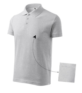 Cotton polokošile pánská světle šedý melír M