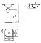 IDEAL STANDARD - Connect Umyvadlo pod desku, 420x350 mm, s přepadem, Ideal Plus, bílá E5056MA