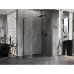 MEXEN/S - Lunar-B sprchový kout dveře křídlové pravá 95 x 90, transparent, grafit metal 832-095-090-95-00-P