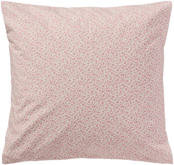 Ib Laursen Bavlněný povlak na polštář Light Pink / flowers 60 × 60 cm, růžová barva, textil