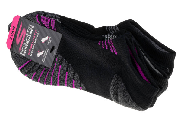 Skechers 3pk Womens Lowcut Socks S113864-BLK