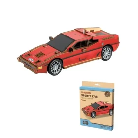 TOY WOODEN 3D dřevěné puzzle Auto červené