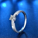 Royal Fashion stříbrný prsten HA-XJZ006-SILVER-MOISSANITE-ZIRCON Velikost: 8 (EU: 57-58)