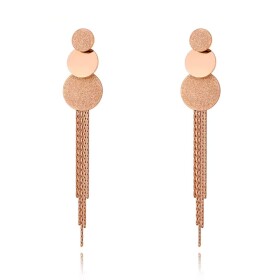 Ocelové pozlacené náušnice Rhea - chirurgická ocel, Zlatá