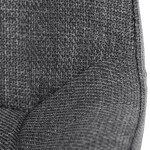 Židle jídelní, šedá látka, nohy černý kov