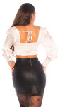 Sexy top Koucla Satin-Look Crop Top BEIGE Einheitsgroesse