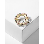 Exkluzivní brož Swarovski Elements Olivia - věnec kvítí, Barevná/více barev