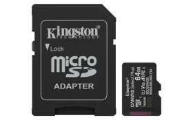 Kingston Canvas Select Plus Gen3 microSDXC 64GB s adaptérem / UHS-I V30 / U3 / Class 10 / čtení: až 100MBs / zápis: až 1 (SDCS3/64GB)
