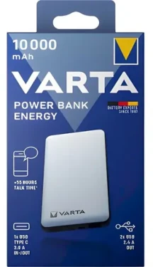 Varta Energy 10000mAh / powerbanka / 2x USB-A + 1x USB-C / 2,4 A / Li-Pol (57976101111)