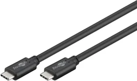 Goobay 67975 černá / Kabel USB-C - USB-C / 0.5 m / USB 3.2 Gen1 / 5 Gbps / 3A PD (67975)