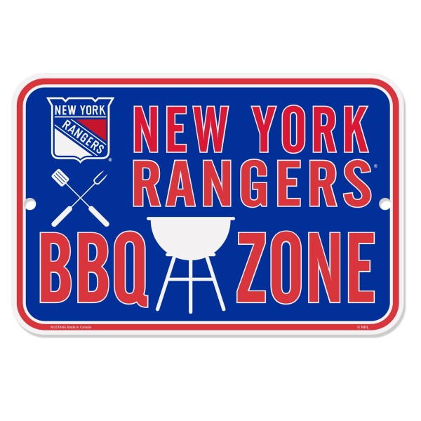 Mustang Cedule New York Rangers NHL 10" x 15" BBQ Zone