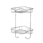 Kinekus Polička koupelnová 2-patrová rohová chrom 22,5x14,8x30 cm KLC KIN31180049