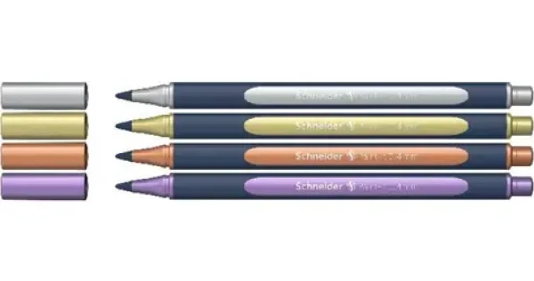 Schneider Paint-it 050 Metallic / Sada rollerů / 4 ks / hrot 0,4 mm / metalické barvy (011501)