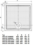 GELCO Sprchová vanička GALLET GQ12080 1200x800 profilovaná GQ12080