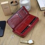 Dámská kožená lakovaná peněženka Gregorio Mainee, červená