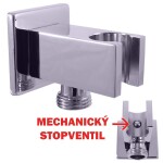 RAV Slezák - Držák sprchy s integrovaným STOP ventilem, Chrom MD0751 MD0751