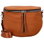 Módní dámská koženková ledvinka/crossbody Andrés, camel