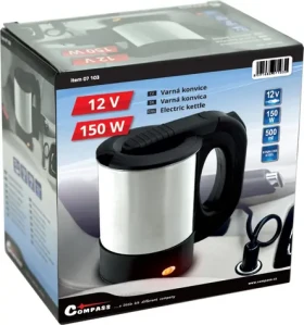 Compass Varná konvice do auta 12V / Varná konvice / Nerezová ocel / 500 ml / 150 W
