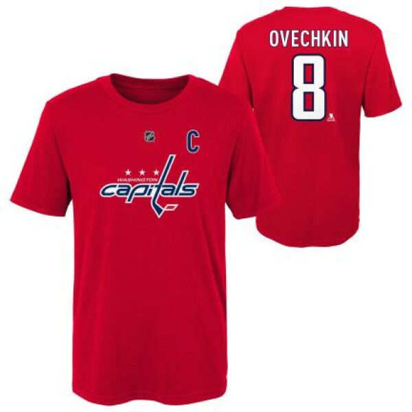 Outerstuff Dětské tričko Alex Ovechkin Washington Capitals NHL Flat Captains Name and Number Velikost: Dětské M (10 - 12 let)