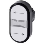 Siemens 3SU1000-3AB66-0AM0, 3SU10003AB660AM0 dvojitý tlakový spínač, 22.3 mm, 1 ks