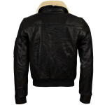 Pánská Kožená Bunda Pilot Aurum Pravý Kožíšek Brixton Černá Velikost: S