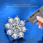 Royal Fashion stříbrné náušnice HA-XEZ002-SILVER-MOISSANITE-ZIRCON