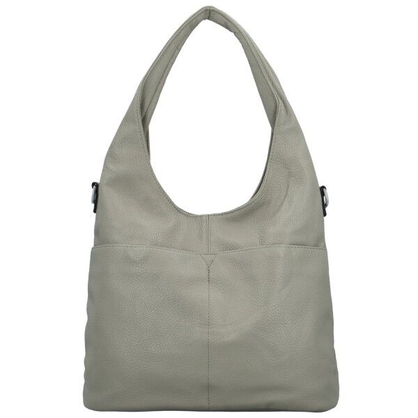 Módní dámská koženková kabelka na rameno Lucyna, šedá