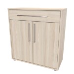 Nábytek Mikulík Komoda ELITE S - hl. 43 cm - bílý lesk, antracit, aj. ROZMĚR: (š/v/h) 90 x 86 x 43 cm