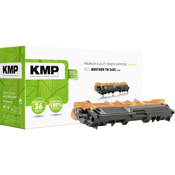 KMP náplň do tiskárny náhradní Brother TN-245C, TN245C kompatibilní azurová 2200 Seiten B-T49 - Brother TN-245C - renovované
