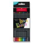 Pastelky Faber-Castel trojhranné, black edition - sada 12 barev