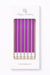Dortové svíčky ELEGANT fialová 6ks