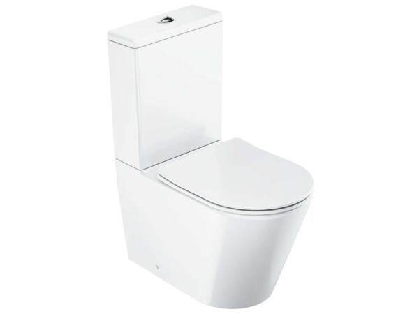 RAVAK - WC kombi se sedátkem SoftClose, vario odpad, spodní napouštění, RimOff, bílá X01872