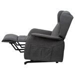 Polohovací křeslo, elektrické kabelové ovládání, šedá, látka, TV-1190 GREY2