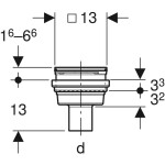 GEBERIT - Varino Podlahová vpusť svislá, d 5 cm 388.033.00.1