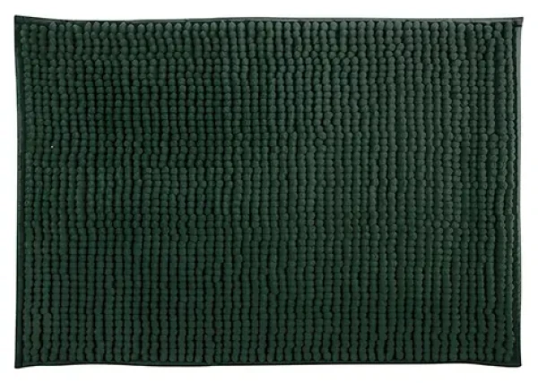 MSV CHENILLE tmavě zelená / Koupelnová předložka / mikrovlákno / protiskluzová / 50 x 80 cm