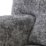 Bielastické potahy MARMO šedé křeslo ušák (š. 60 - 110 cm)
