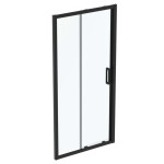 IDEAL STANDARD - Connect 2 Posuvné sprchové dveře, dvoudílné, 140 cm, černá/čiré sklo K9278V3