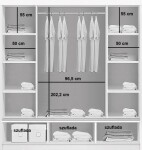 Šatní skříň Ska C3a Barva korpusu: Dub - Artisan, Rozměry: 203 cm, Dveře: Dub artisan