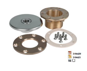 Hugo Lahme vtoková tryska Ø 18 mm, vnější závit 2", 40 mm, příruba, pro keramické a prefabrikované bazény