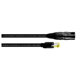 Cordial 15545 RJ45 síťové kabely, propojovací kabely CAT 5e S/UTP 0.50 m černá krytí PUR 1 ks