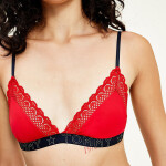 Dámská nevyztužená podprsenka Triangle Bralette Holiday UW0UW02634-XLG - Tommy Hilfiger S