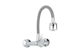 JB Sanitary Nástěnná baterie SLIM, rozteč 150 mm, šedé flexi ramínko A10 38 98