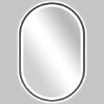 CERANO - Koupelnové LED zrcadlo Alto, kovový rám - černá matná - 55x100 CER-NT8144G-55X100