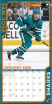 JF Turner Kalendář San Jose Sharks NHL 2025 Wall Calendar