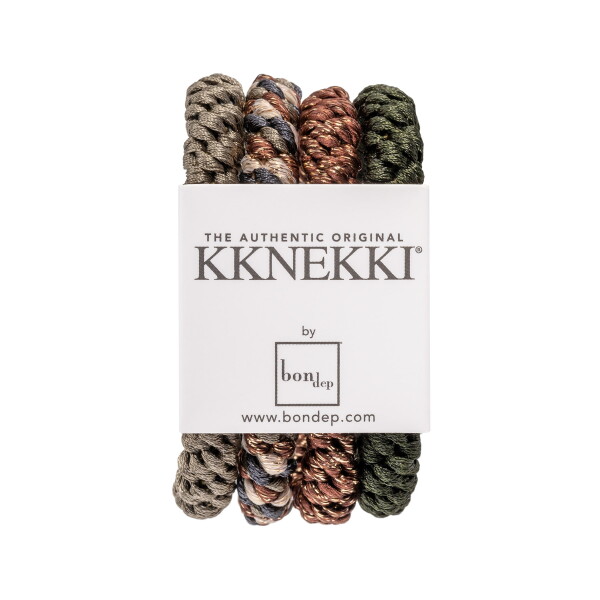 KKNEKKI Gumička do vlasů Kknekki no. 33 – set 4 ks, béžová barva, textil