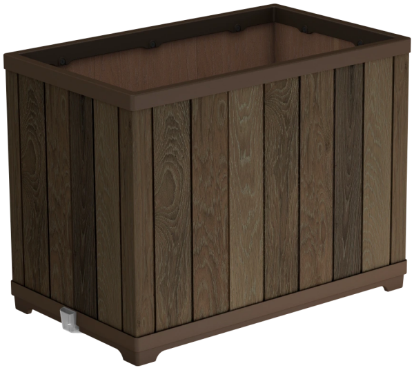 KETER Květináč DECO RECTANGLE TALL WALNUT