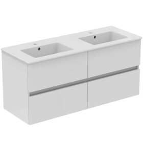 IDEAL STANDARD - Eurovit+ Skříňka s dvojumyvadlem, 55x120x44 cm, 4 zásuvky, lesklá bílá R0577WG