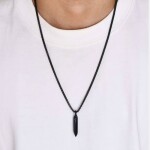 Pánský náhrdelník Edward Black - chirurgická ocel, Černá 60 cm