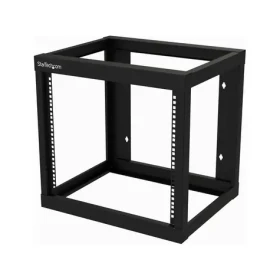 StarTech Nástěnný otevřený rack 9U černá / Nástěnný rozvaděč 19" / 550×457 mm / nosnost 80 kg (RK919WALLO)