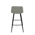 Židle barová, zelená látka, čtyřnohá kovová podnož, černý mat